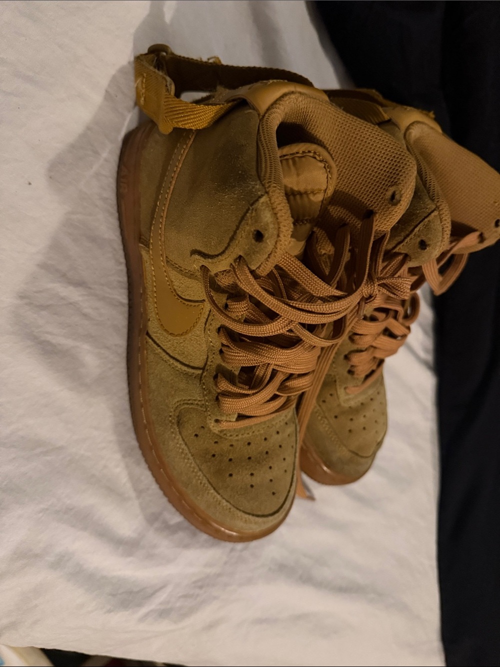 Nike Kids High-Top Sneakers in Wheat Brown